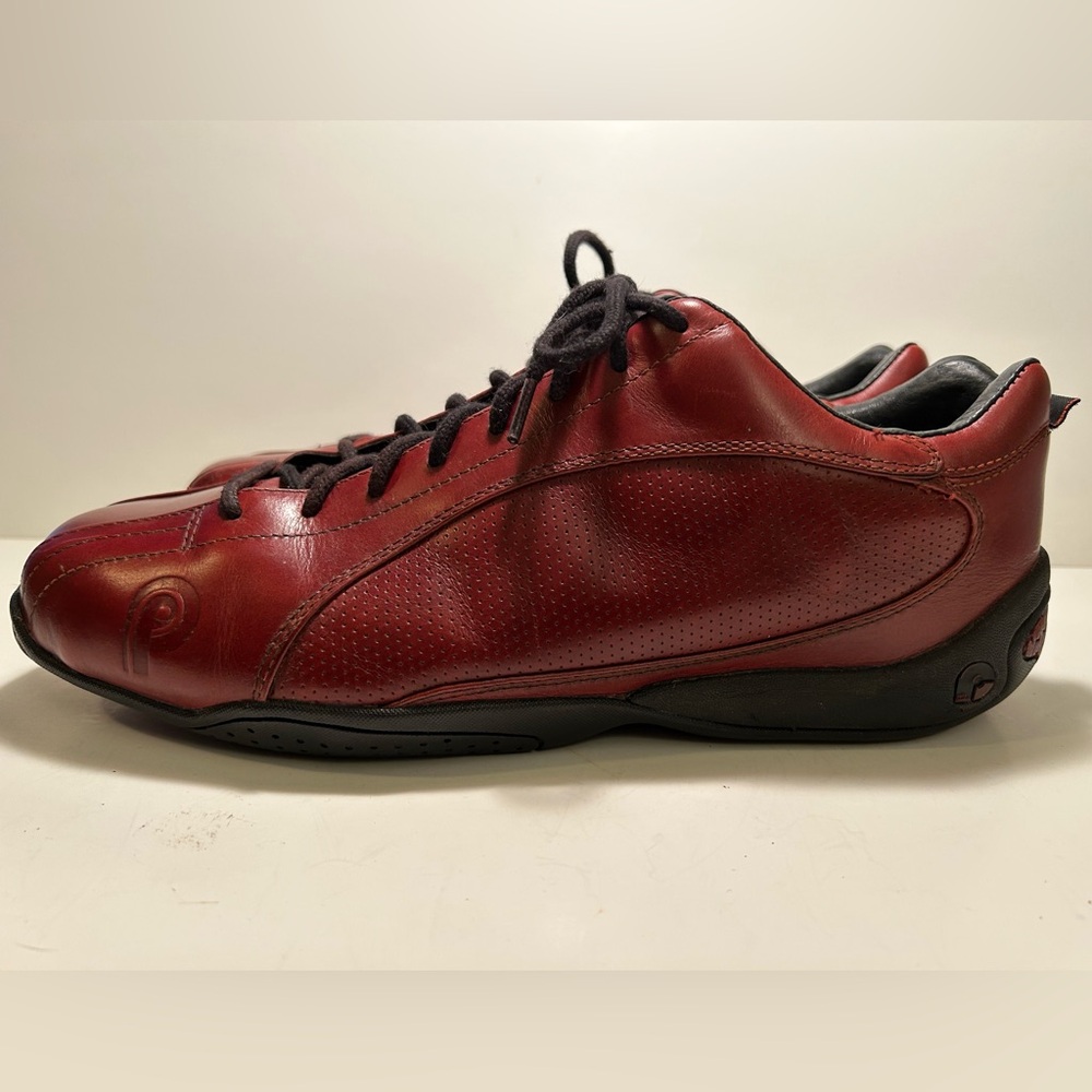 Piloti Sebring Oxblood Red Low Lace Up Leather Driving Shoes Size 11.5
